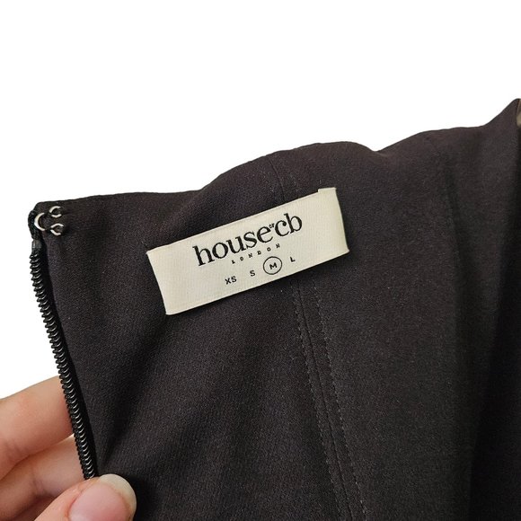 House of CB Sabine Black Strapless Corset Bodycon Maxi Dress - Picture 4 of 11